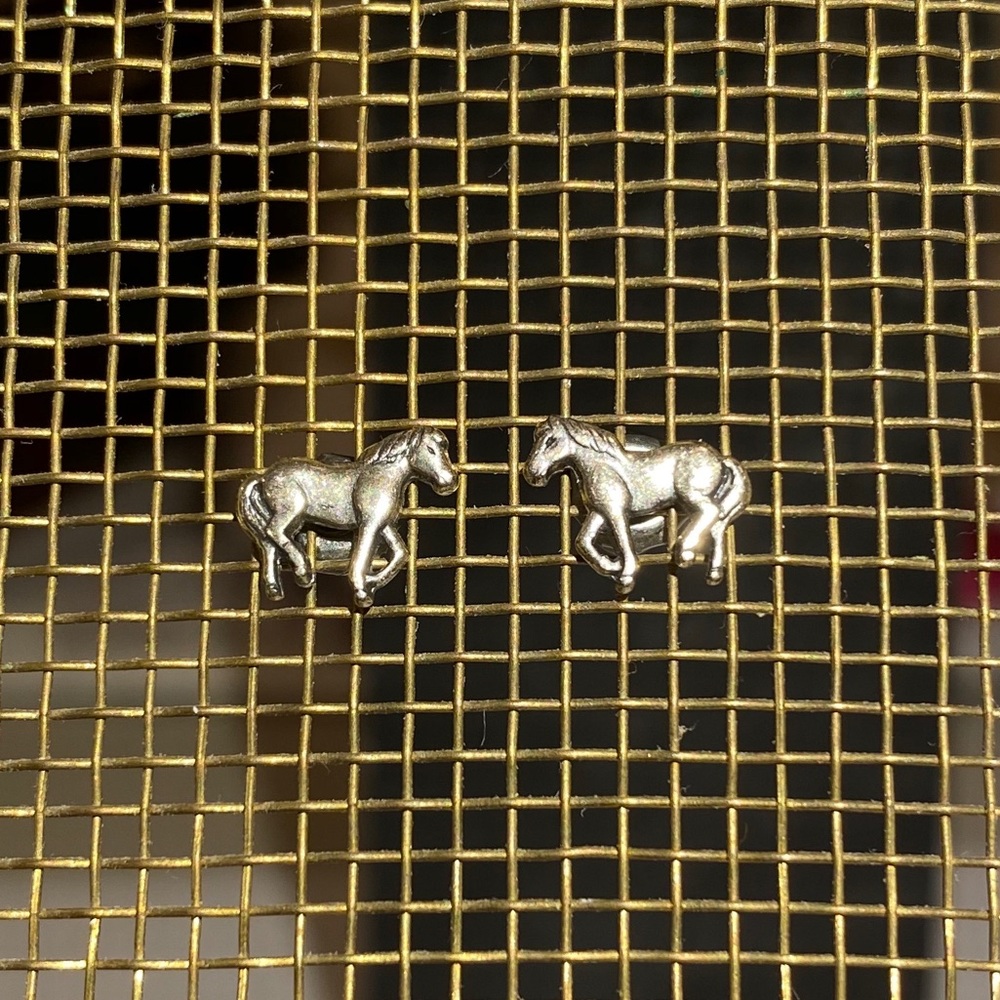 Sterling Silver Horse Studs
